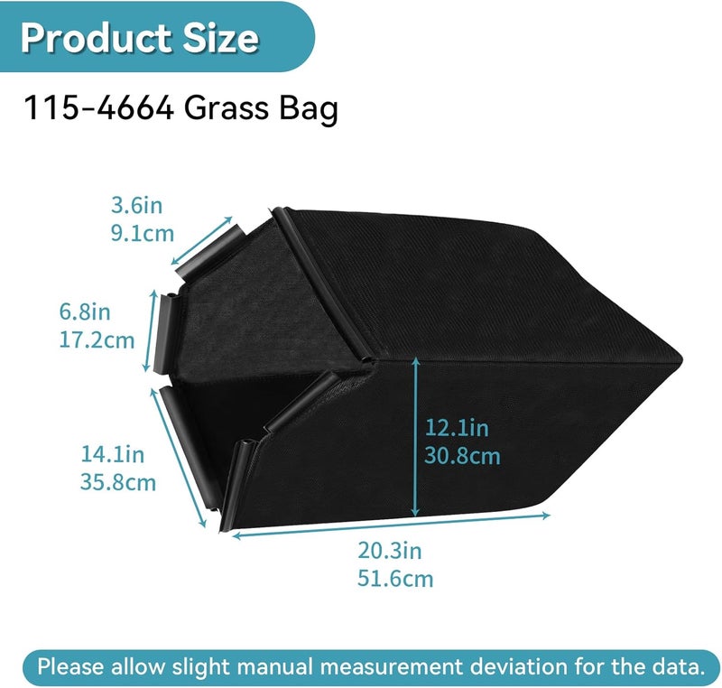 Bularie 115-4664 Grass Bag Compatible with Toro 22" Lawn Mower 20330 20331 20331C 20339, Grass Catcher Assembly for to ro Model 20350 20351 20361 20370 20371 20377, No Frame - Image 3